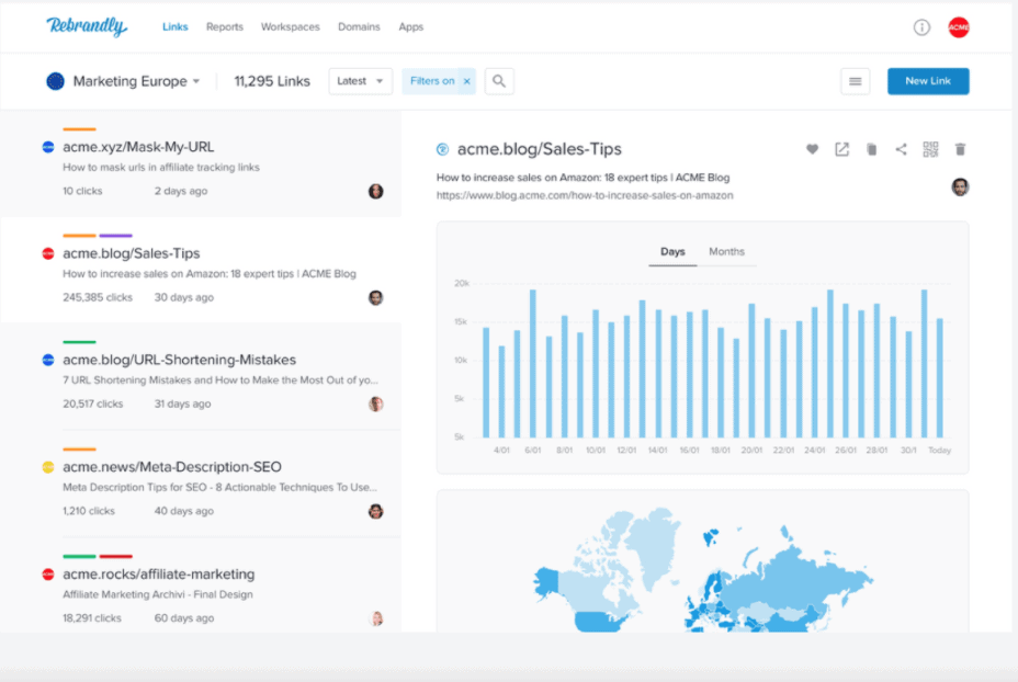 best url shortener - rebrandly