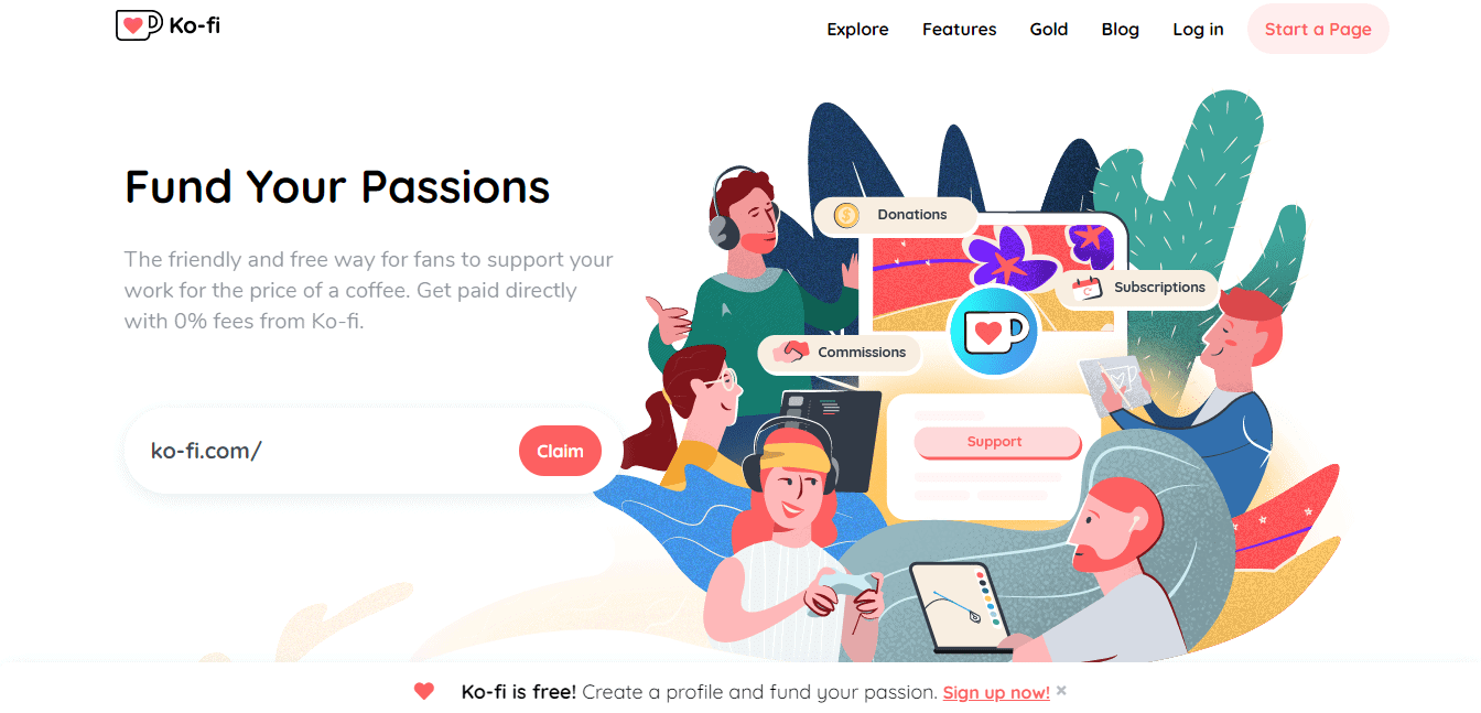 Patreon alternatives - Ko-fi