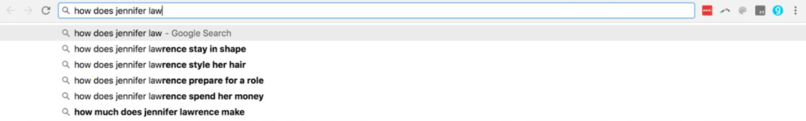 autocomplete results for "how does [celebrity name]" search