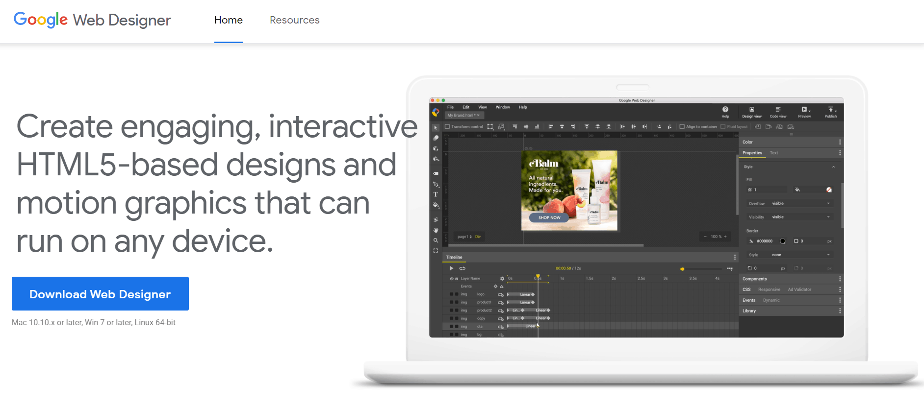 Web design software for marketing - Google Web Designer