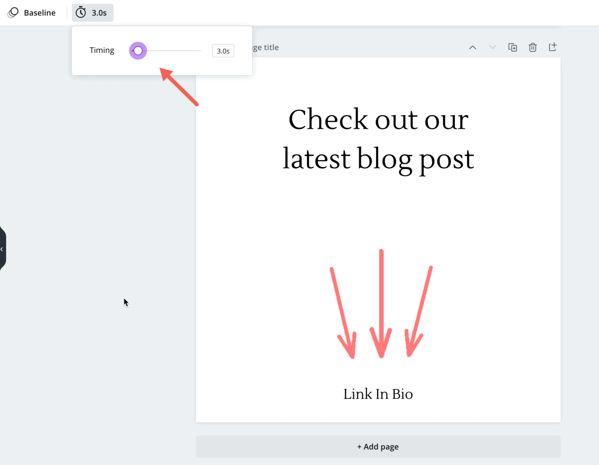 Canva timing