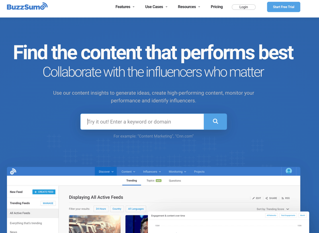 digital marketing tools buzzsumo