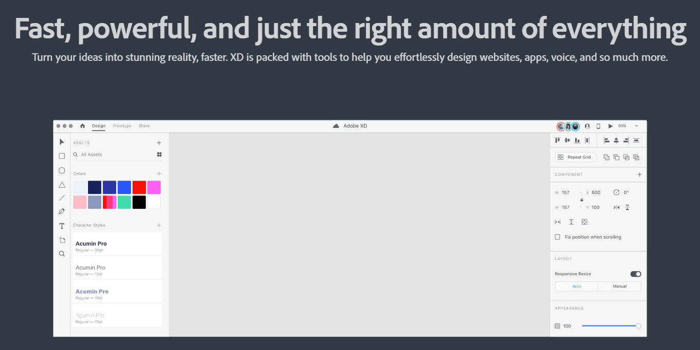 Web design software for ecommerce - Adobe XD