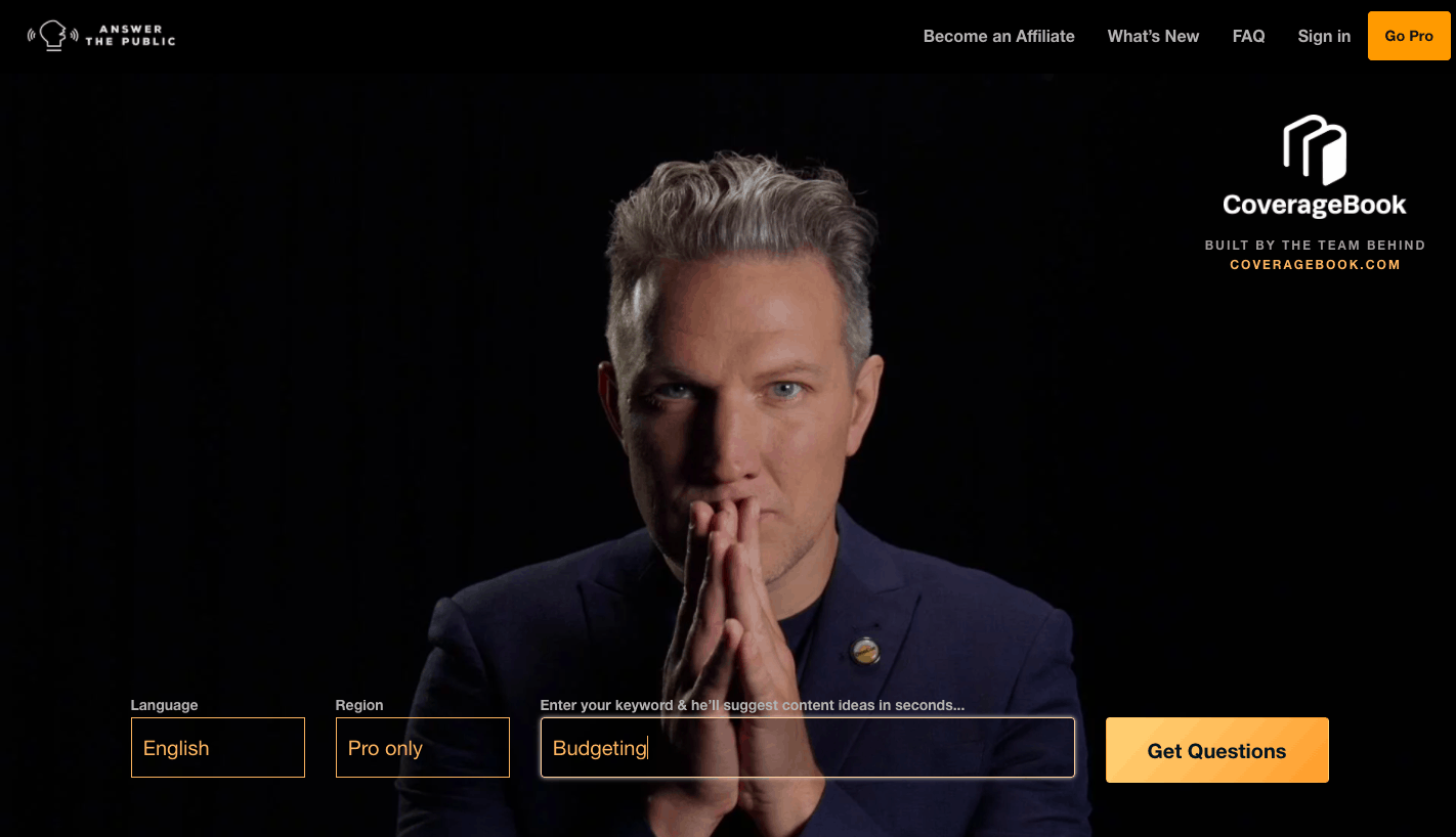 Answer The Public's website