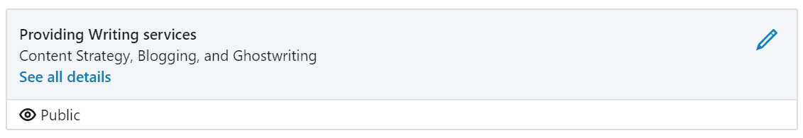 LinkedIn profile