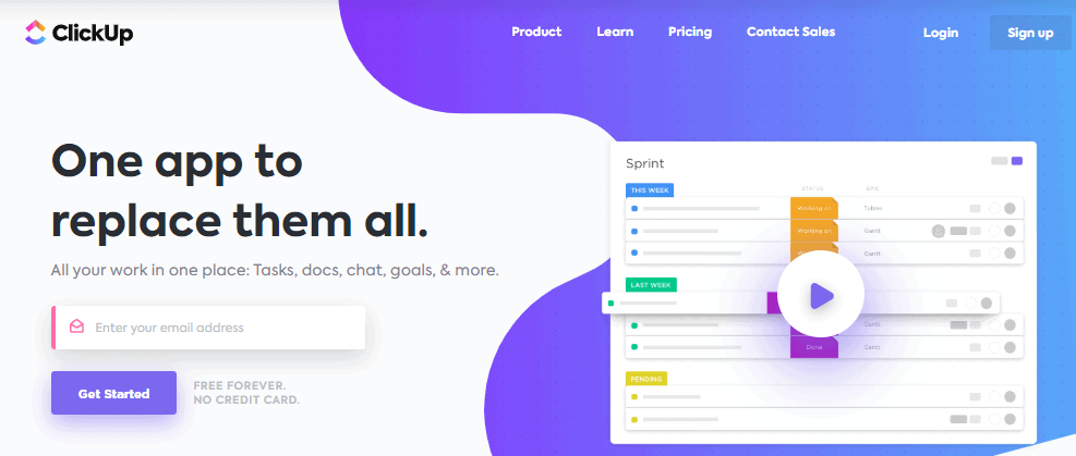 business management software clickup