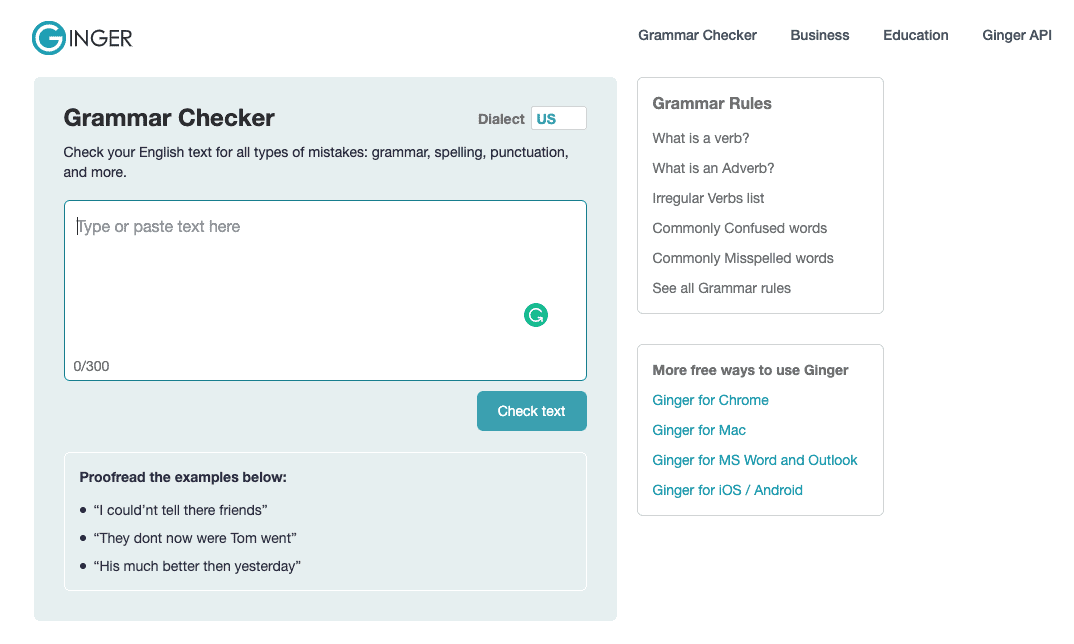 grammarly alternative - Ginger