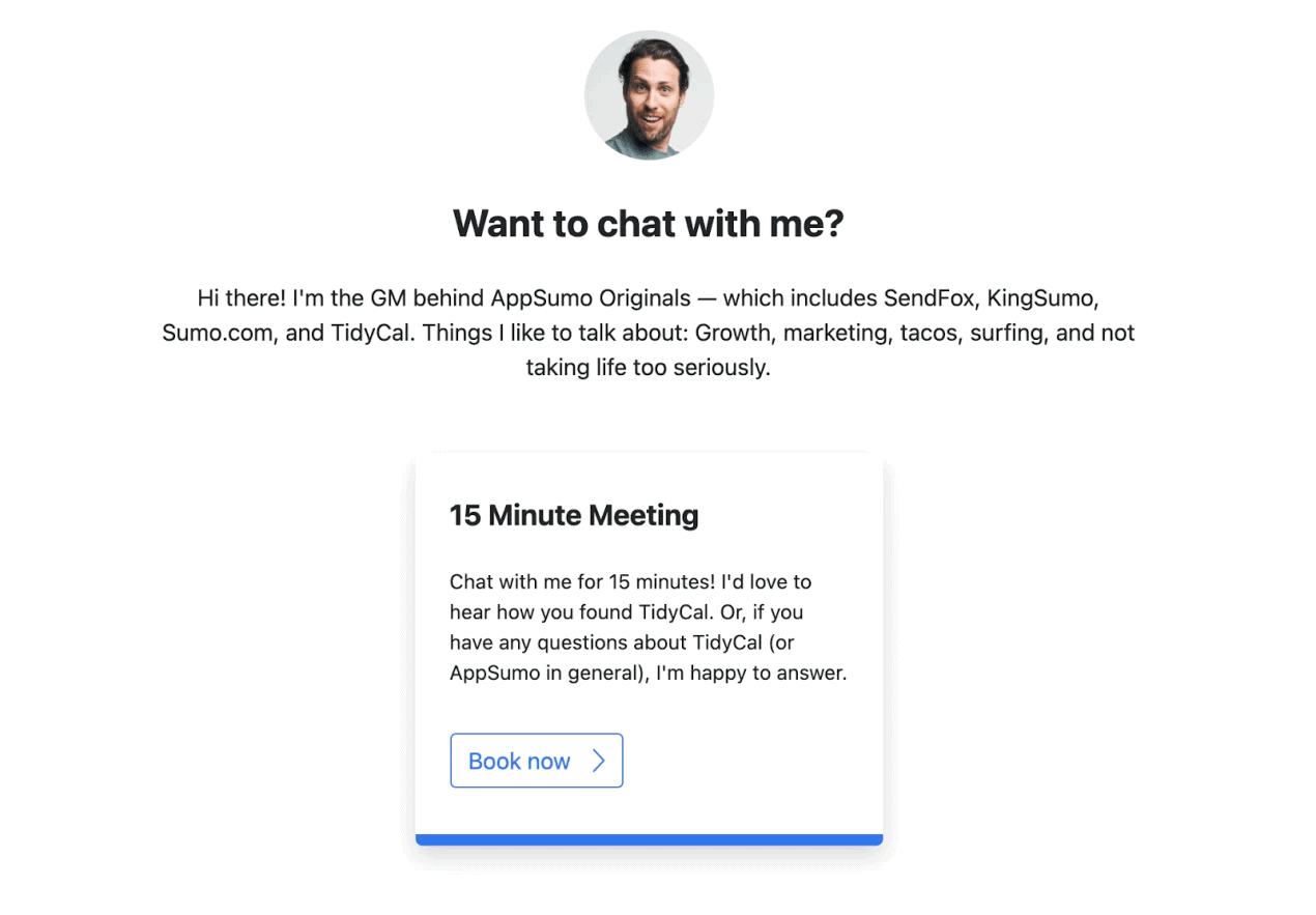 appointment scheduling software - TidyCal