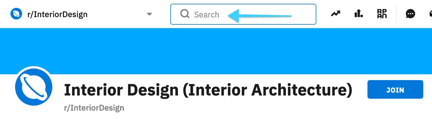 Things to write about - Interior Design search columm
