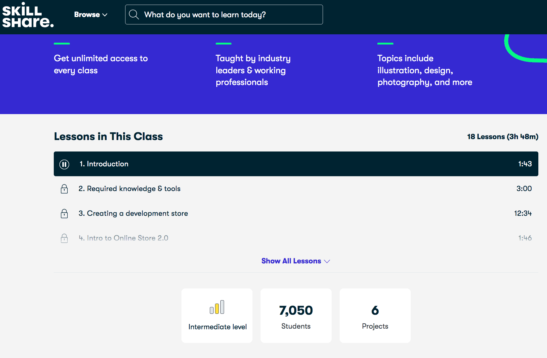 Shopify development course