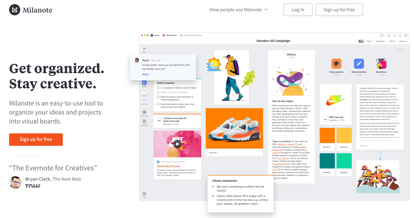 project planning software milanote