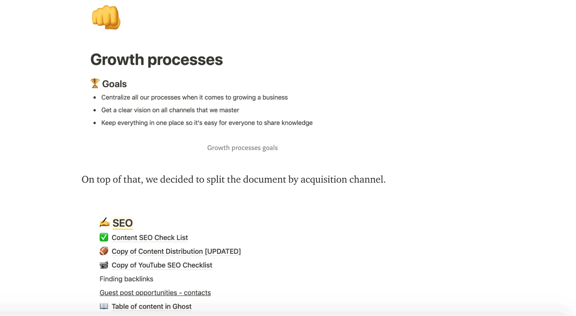 Time management tools - Notion page from Lemlist