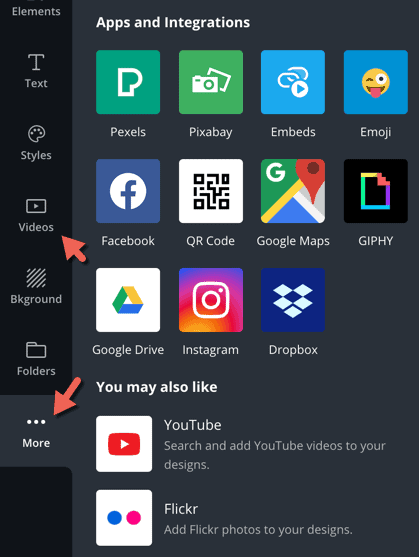 Canva more feature