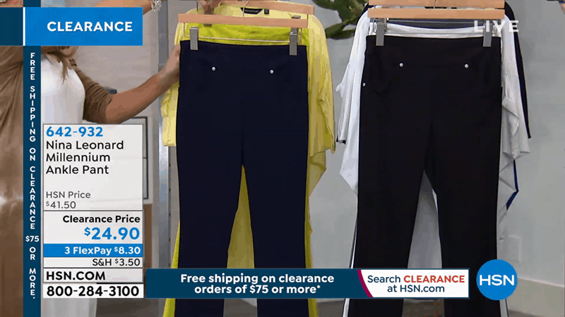 Fashion brand Nina Leonard promote on TV program from HSN.com