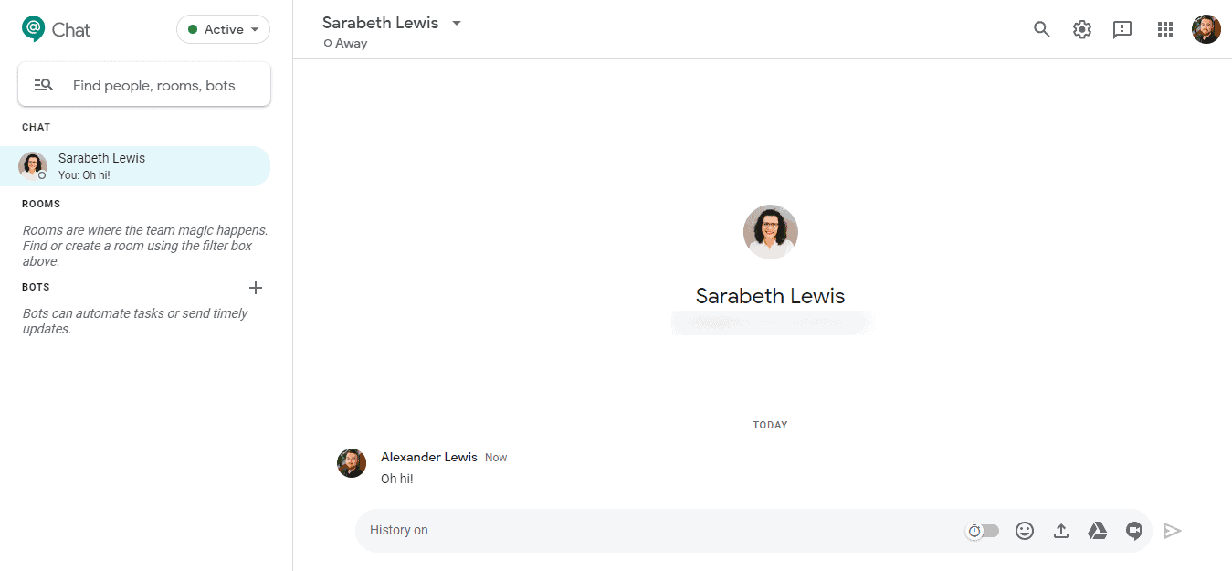 team communication google chat
