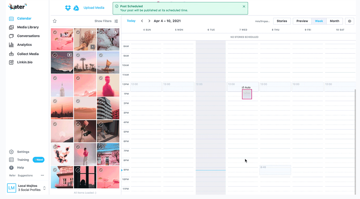social media management tools - Later