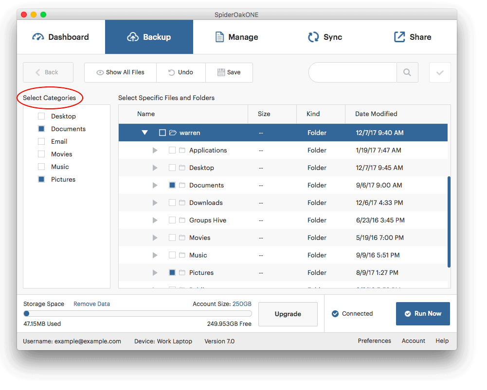 dropbox alternative - spideroak one backup