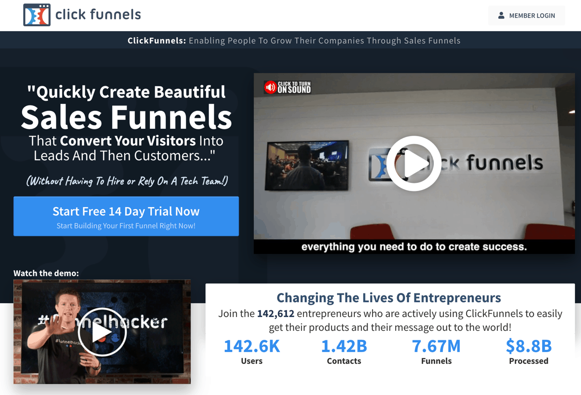 Clickfunnels landing page
