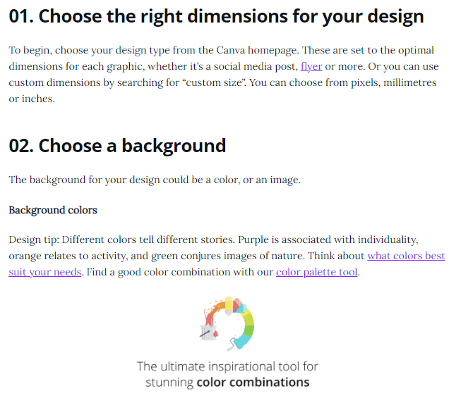 format dimension and background
