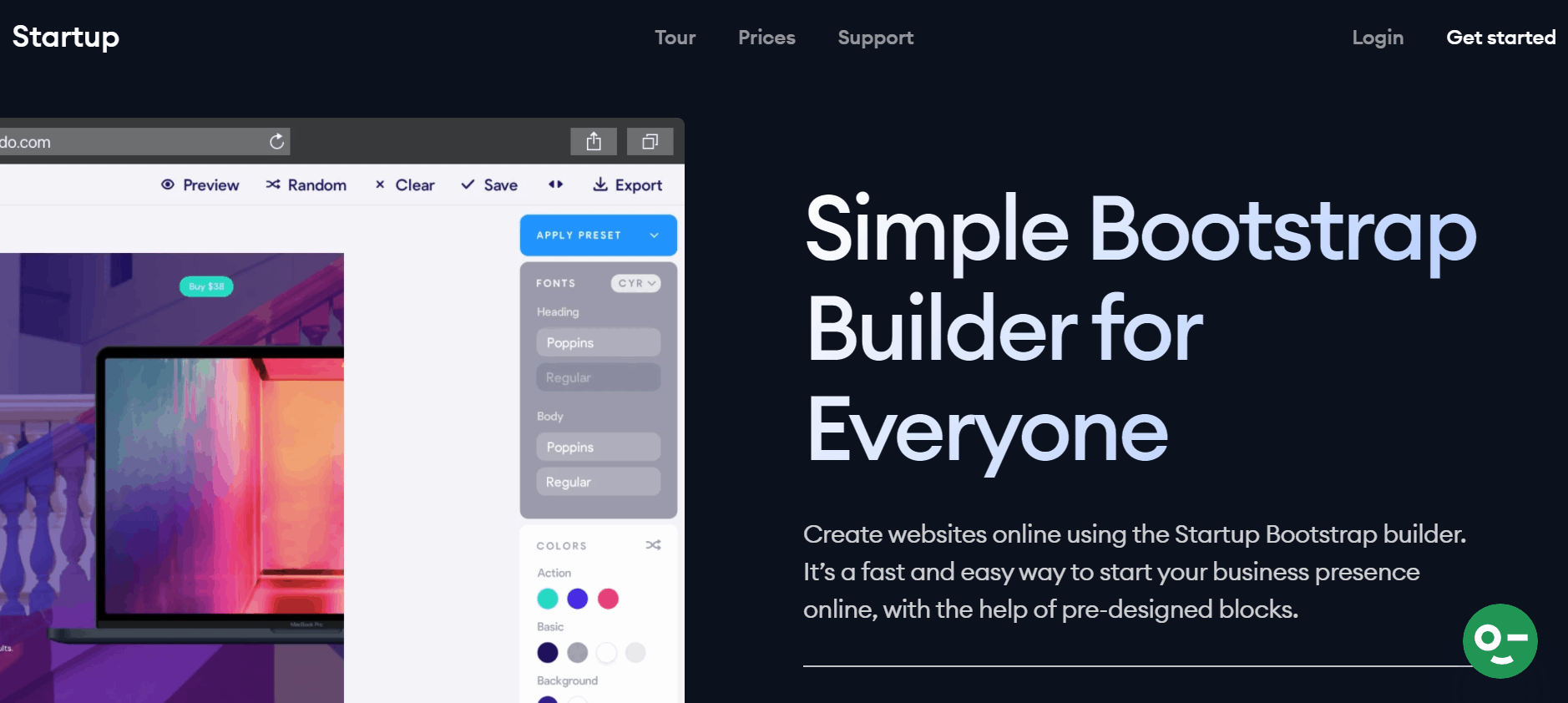 Web design software for ecommerce - Startup 4 by Designmodo