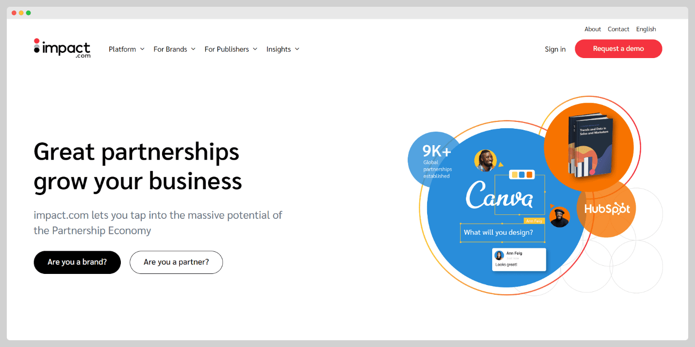 Impact landing page