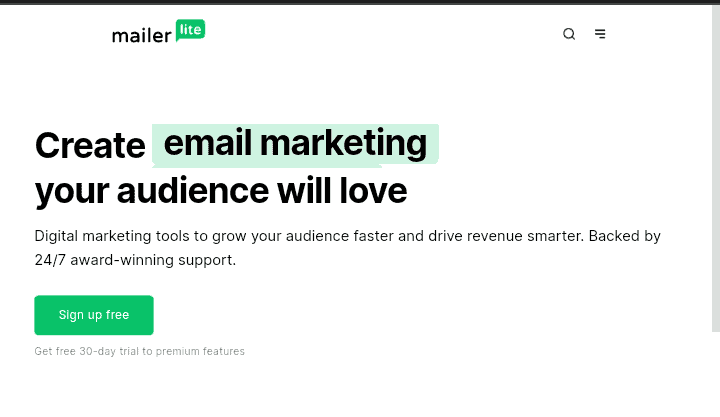 Constant Contact alternative - Mailerlite