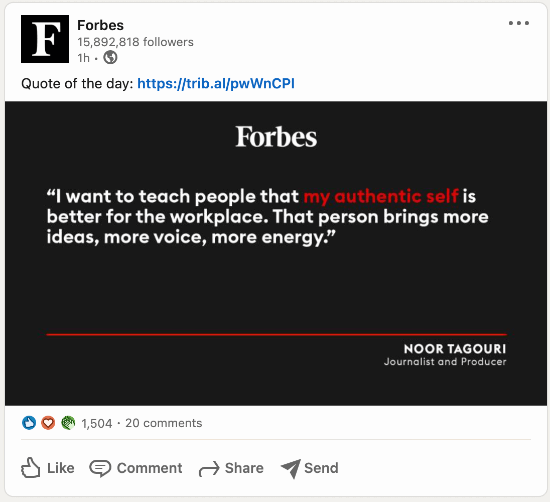 Forbes LinkedIn post image