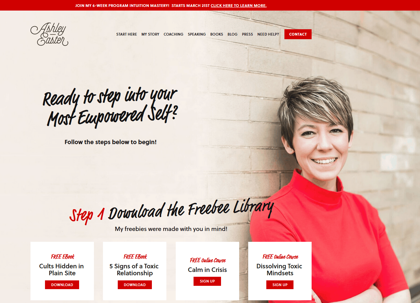  Ashley Easter's website