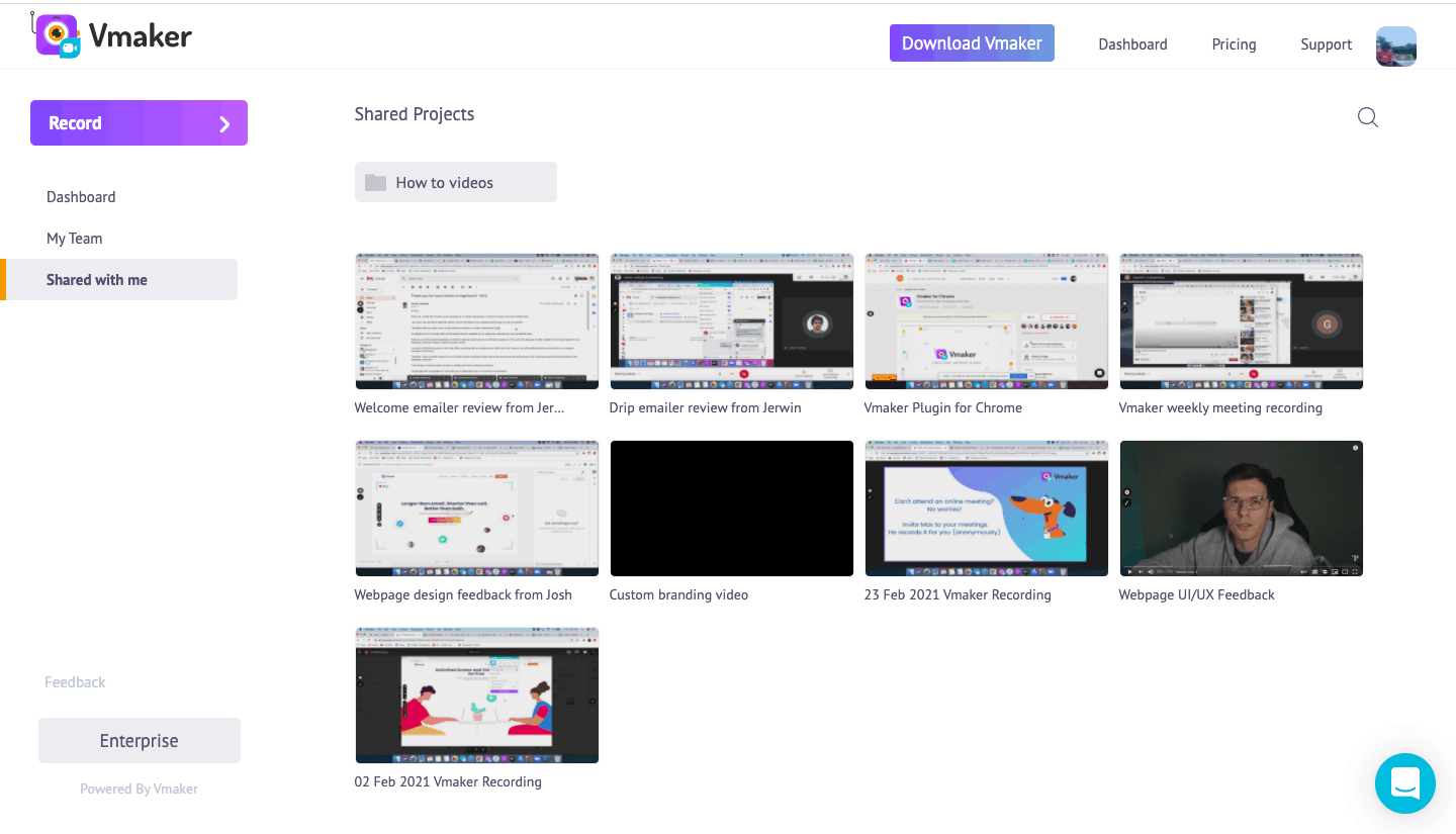 Screen recording software Vmaker