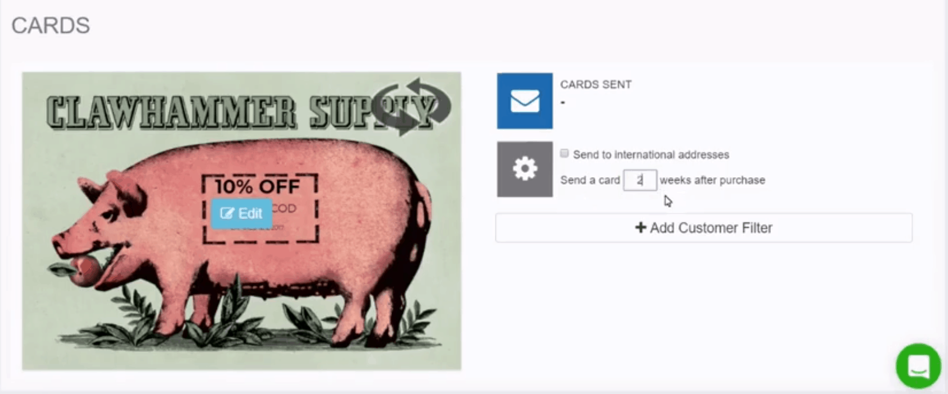 Customize postcard 