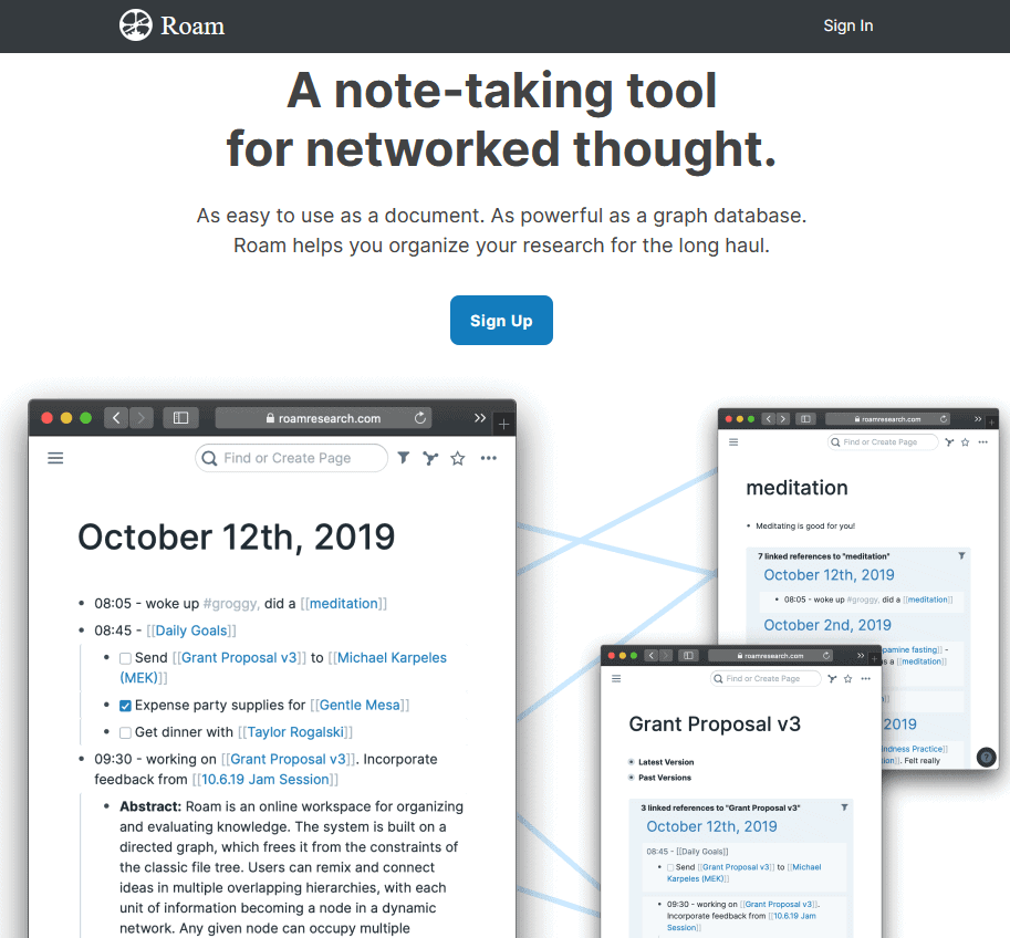 Onenote alternative - Roam Research