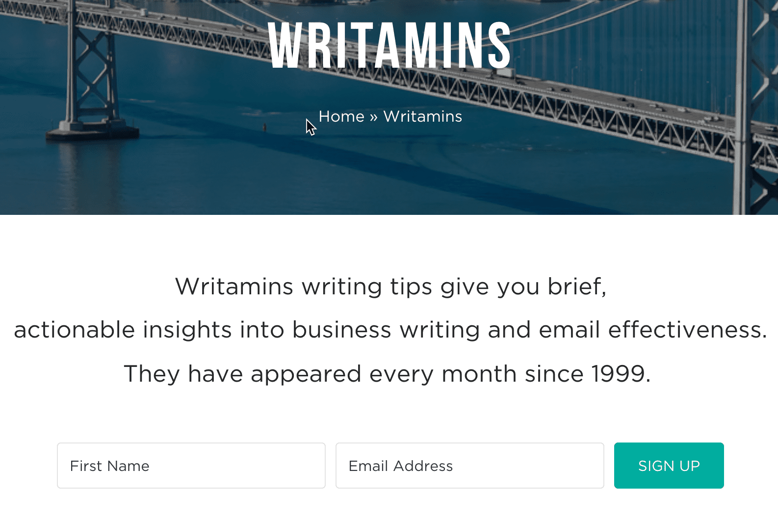 Writamins newsletter 