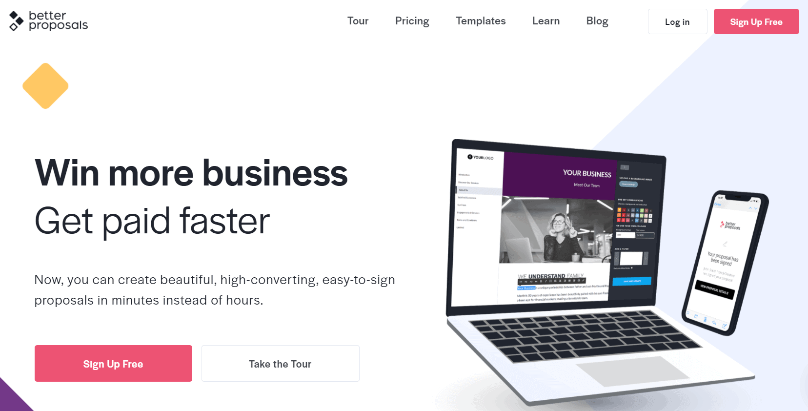 SaaS product Better Proposals