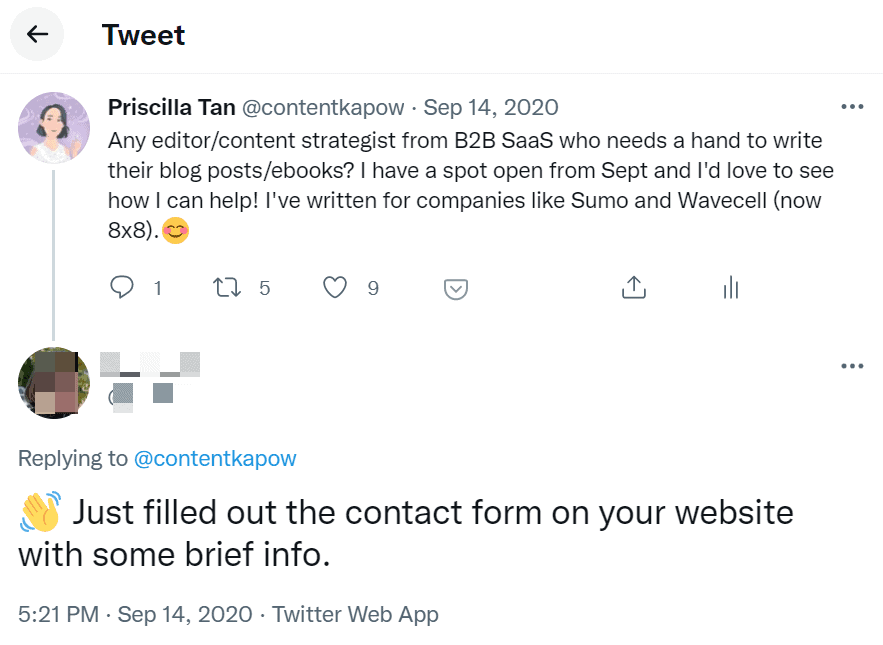 Priscilla's tweet
