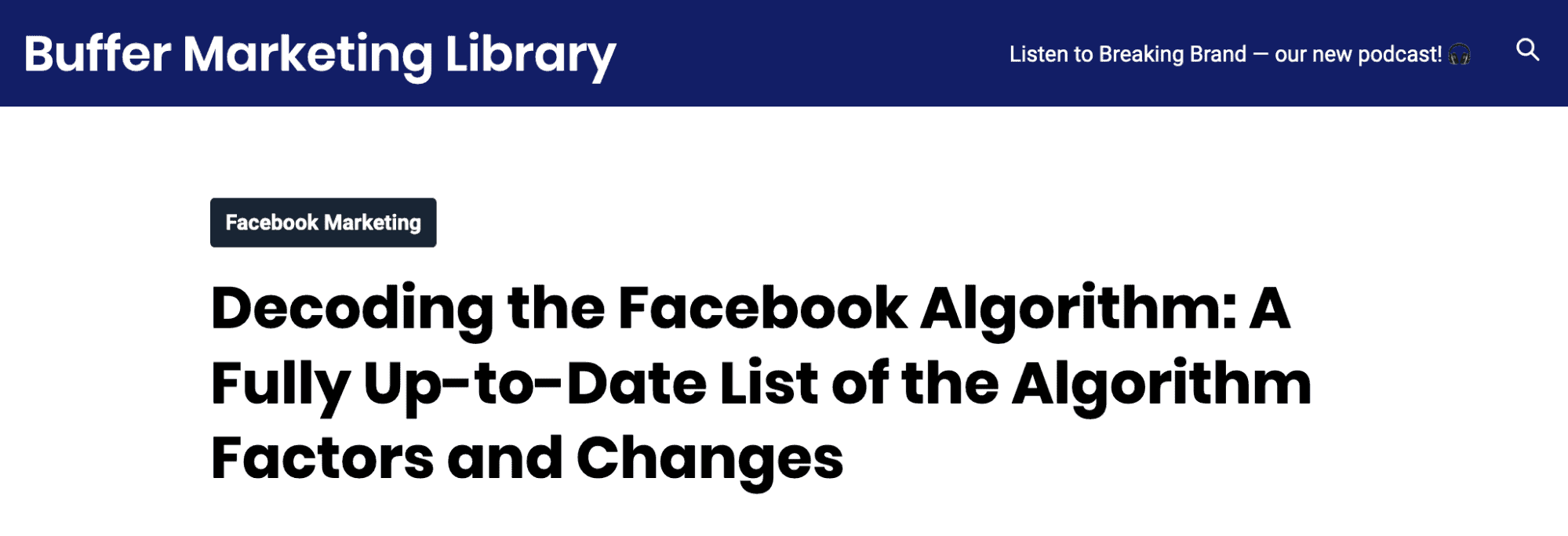 Things to write about - Buffer Marketing Library (Facebook Marketing)