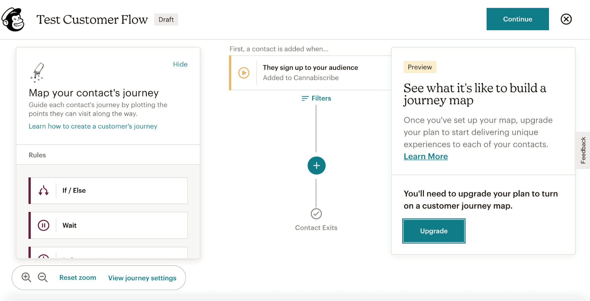 Mailchimp test customer flow