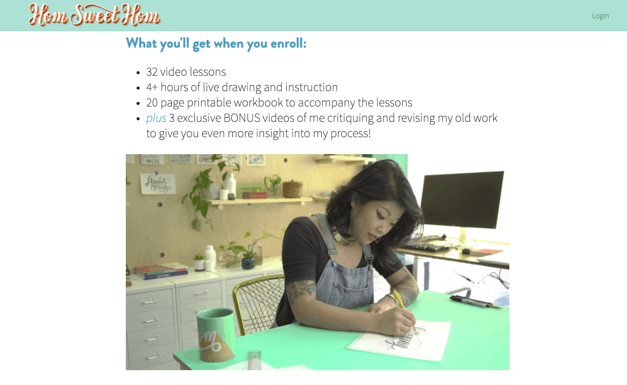 how to create an online course sales page
