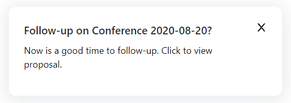 NordAccept’s built-in intelligence tool suggests the best time to follow up