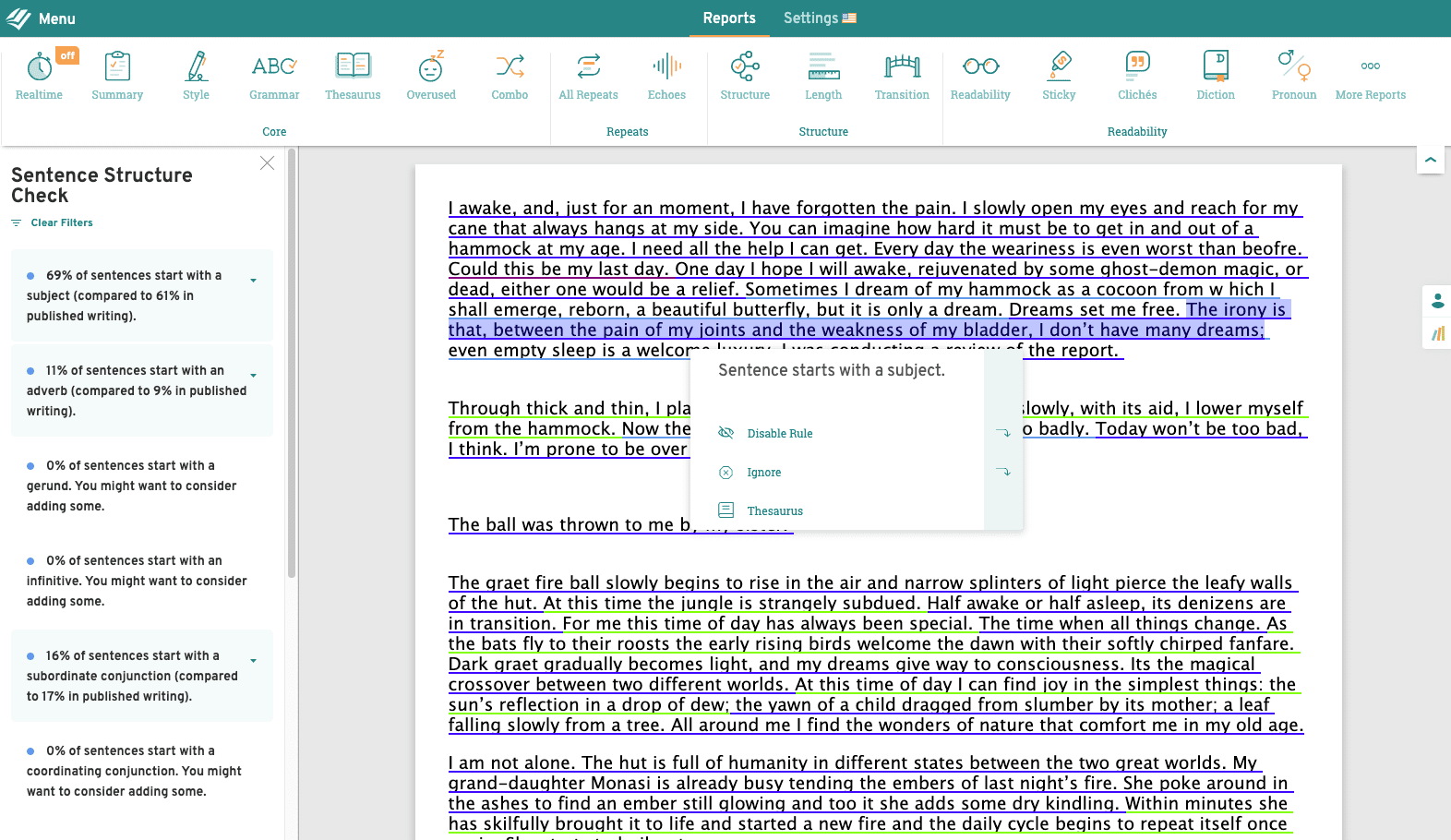 grammarly alternative - ProWritingAid