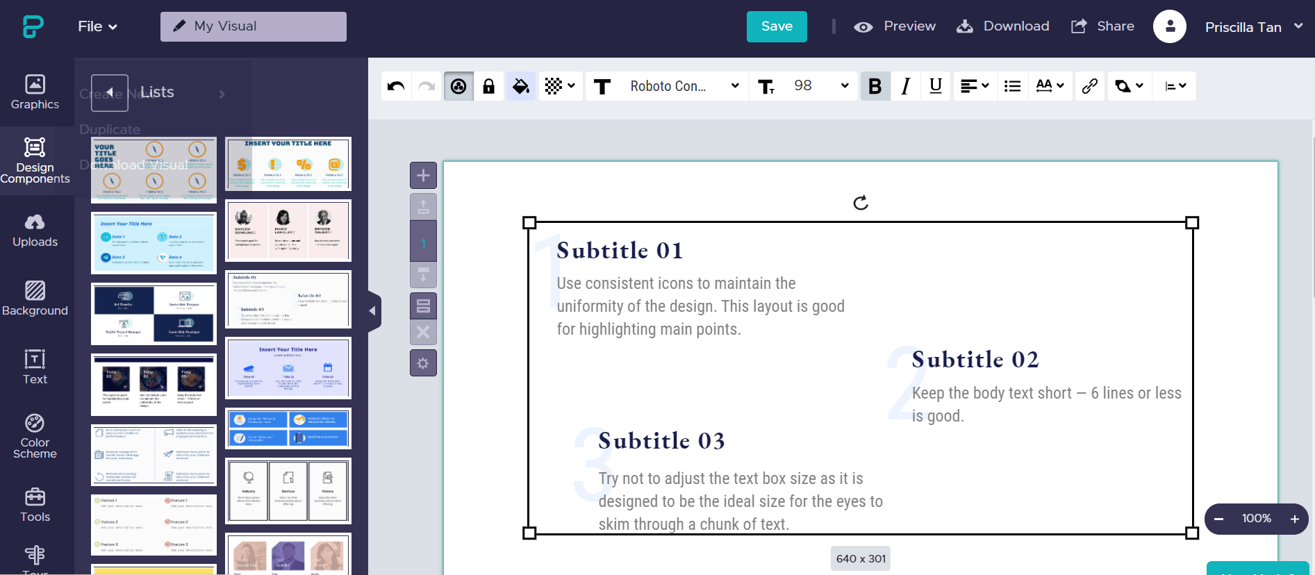 Indesign alternative - Piktochart