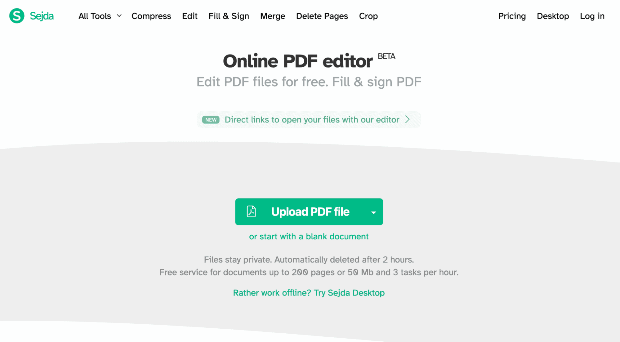 Sejda PDF Editor