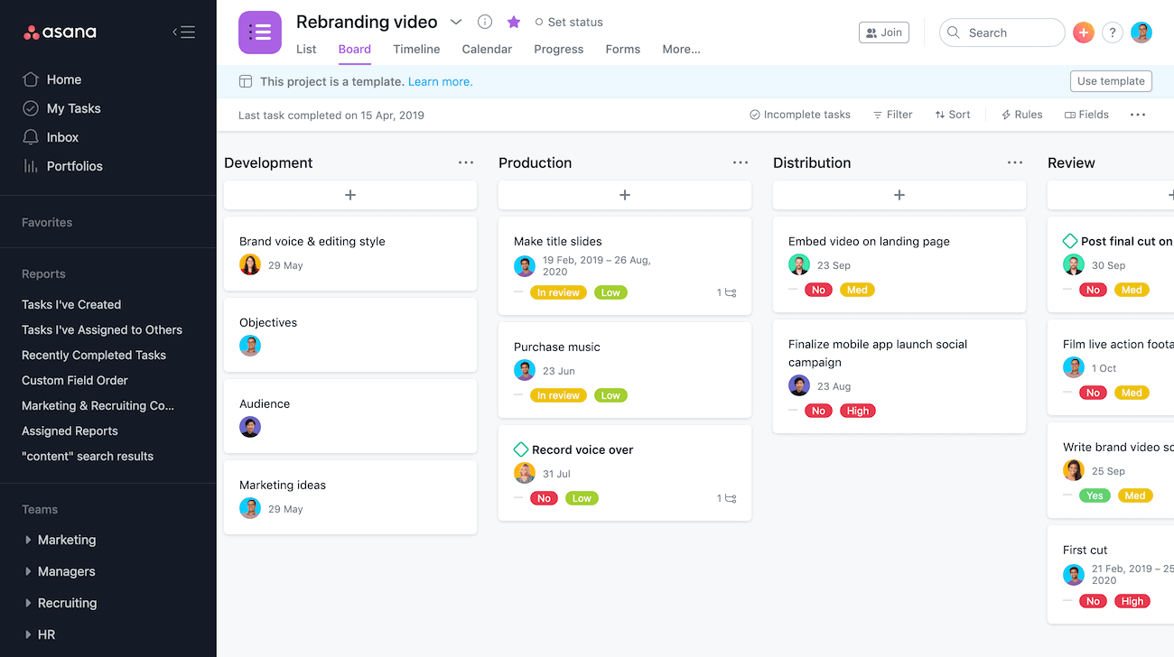 business management software asana