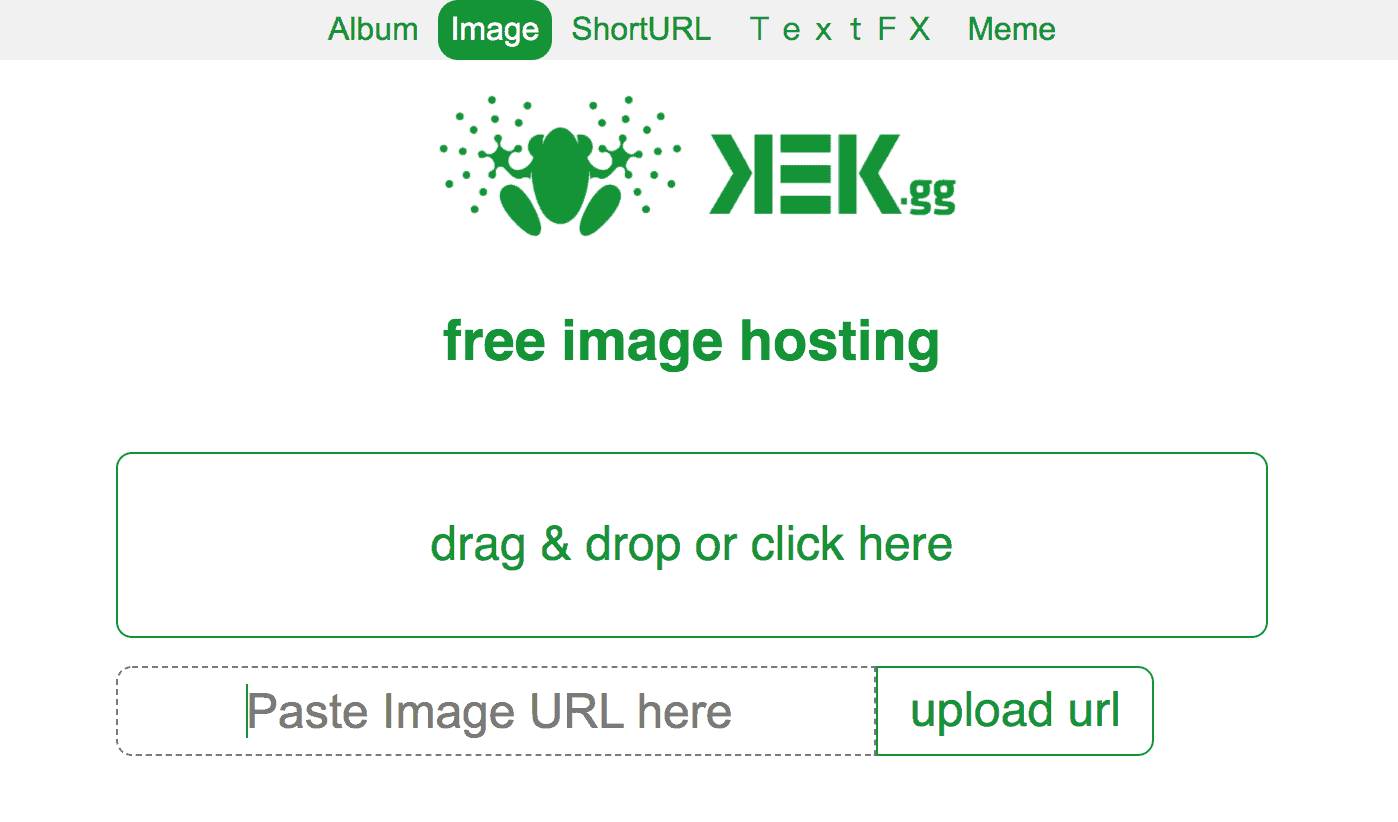 imgur alternative - kek.gg