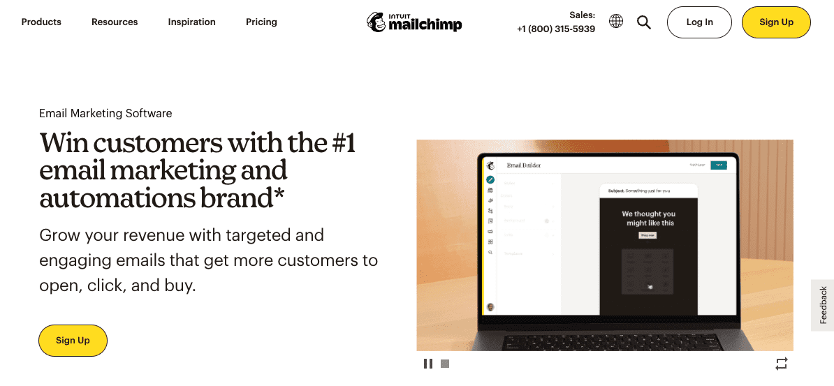 Mailchimp's 3-second screen recording