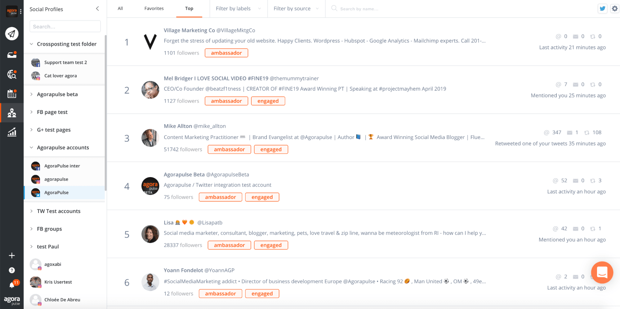Agorapulse - analyze social media