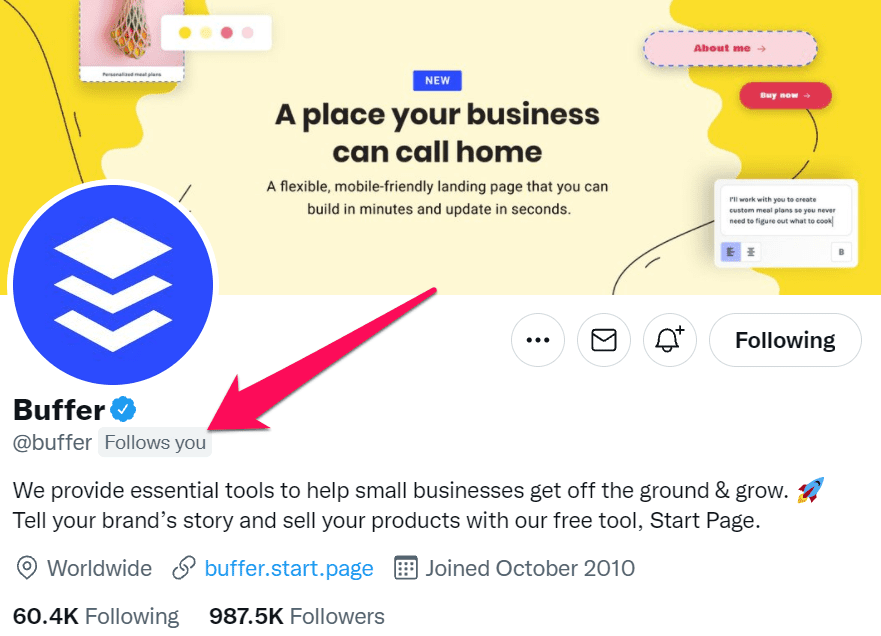 Buffer's profile