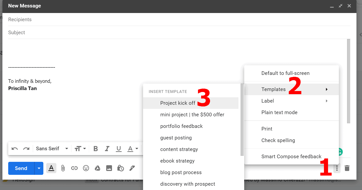 online business tools gmail email template