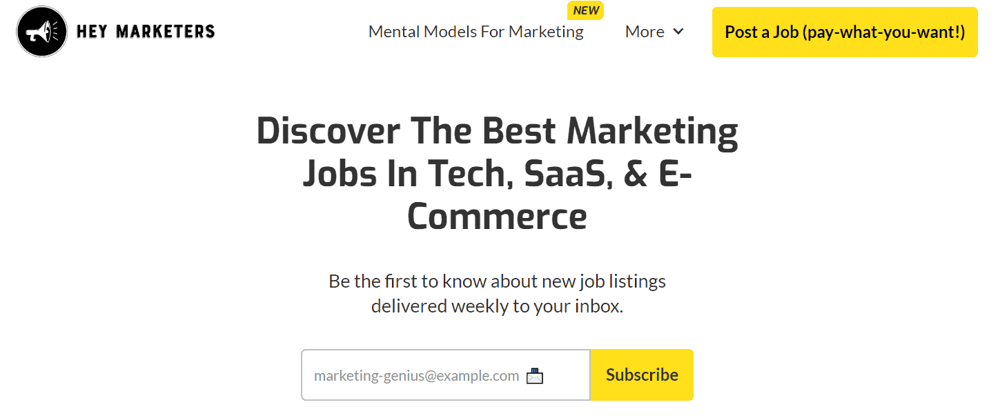 Website ideas - Hey Marketer
