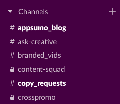 slack project management slack channel examples