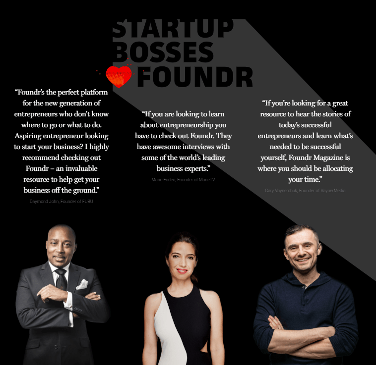 Foundr testimonials